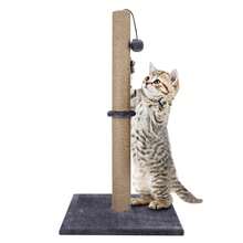 74 CM Cat Tree Scratching Post Bed Activity Centre Toys Sisal Play Scratcher - 1 Toy Ball Gray - View 8