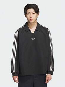 Adidas Originals 男士 RUGBY POLO 針織領長袖 TKF9602 - 黑色 - 查看 1