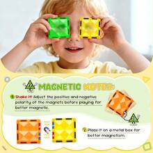 3+ Years Old Children 48/68/98pcs Colorful Magnetic Building Blocks Toy, Creative Educational Magnetic Assembly Toy Set, Boys & Girls Gift Random Color - Multicolor - View 5