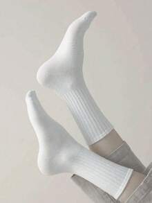 5/10/20 Pairs Unisex Casual Sports Socks, Suitable For Daily Indoor And Outdoor Wear - Multicolor - View 1