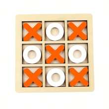 木製 3x3 XO 井字棋 四子連珠益智遊戲，適合親子互動，復活節禮物、生日禮物、派對小禮、幼兒園遊戲獎品、小禮物 - 彩色 - 查看 9