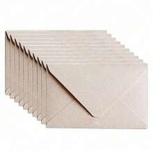Juego de sobres de papel con textura de lino, sobres de invitación de boda de varios colores y gruesos, sobres de embalaje de regalo para tarjetas postales y invitaciones de boda de estilo vintage y elegante - A - Ver 9