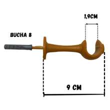 Kit With 6 Simple Curtain Rod Supports Pair With 19mm End - CEREZA - Ver 4