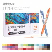 Languo 6-144色凝膠筆套組,可伸縮壓克力繪畫手帳筆,0.7mm細筆尖,Journaling Pen PLUS,不鏽鋼筆尖內置彈簧,出墨順滑,彩色螢光中性筆,適合塗鴉、手繪海報、水彩筆,大容量,強烈3D效果/強層次感,適用於日記、賀卡、DIY藝術創作、返校文具與學習用品 - 彩色 - 查看 21