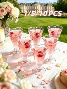 Ly Martini nhựa 5oz thanh lịch, phù hợp cho cocktail, sâm panh và món tráng miệng, có thể tái sử dụng, hoàn hảo cho đám cưới, Lễ Tình nhân và các bữa tiệc khác - Nhiều màu - Xem 1