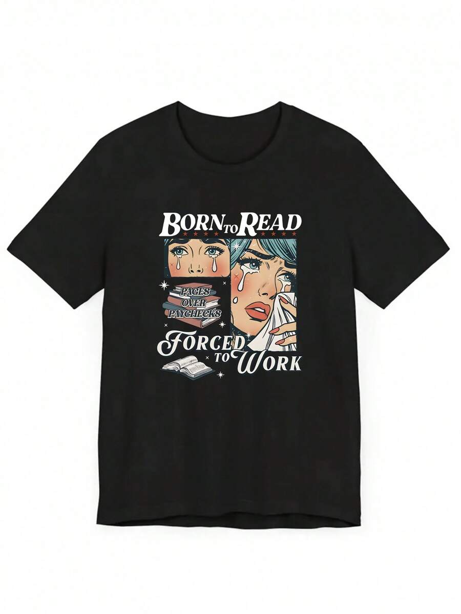 2026Spring And Summer New Collection,Casual Women's Short Sleeves T Shirt,Round-Neck Versatile Style - 黑色 - 查看 1