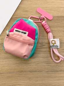 Mini Handheld Coin Purse, Portable Earphone & Key Storage Pouch, Universal Bag Charm - Multicolor - View 7