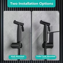 Pressurized Handheld Bidet Sprayer For Bathroom, Hotel Apartment Shower Room Accessory, Modern Minimalist Toilet Brush Spray Gun Set, Bathroom Home Bidet Basin Pressurized Spray Head (4-Piece Set Includes Spray Gun, Bracket, Hose, 1 Roll Of Tape) - Spray Gun - View 3