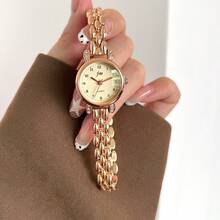 gedi Women's Fashion Creative Multifunctional Mini Personalized Quartz Watch, Suitable For Daily Wear, Birthday Gift, Back To School, Thanksgiving, Romantic Occasions, Perfect Gift - Gold - View 14