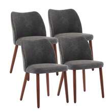 Techigher 4-Piece Dining Chair Set, Upholstered Dining Chair, Kitchen Chairs With Solid Wood Legs & Wing Backrest For Kitchen, Living Room, Café - Multicolor - View 27