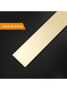 1pc Black/Golden Titanium Stainless Steel Decorative Strip Edge/Border/Trimming/Ceiling Background Self-Adhesive Titanium Alloy Flat Decorative Sticker Tape With A Metallic Mirror-Like Effect In Silver/Black/Rose Gold/Gold Color - Multicolor - View 38