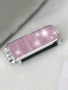 Shiny Rhinestone Folding Comb, Makeup Mirror Comb, Air Cushion Massage Comb, Luxury Mini Hairbrush With Mirror, Women's Portable Pocket Styling Comb, Hair Salon Hair Care Travel Essential, Suitable For Family, Friends And Loved Ones, Ideal Birthday Gift, Holiday Gift, Party Gift, Teacher Gift, Wedding Gift, Back To School Gift - Multicolor - View 11