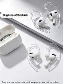 2‑Pack Earbud Retainer Clips, Clear TPU Anti‑Slip Sports Ear Hooks, Soft Ear Loops Compatible With AirPods 1st/2nd/3rd Gen, Wireless Earphone Accessories, Earbuds Not Included - View 1