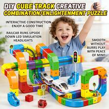 123pcs/67pcs/51pcs Magic Track Train Set, 3D Deformable Gravity Racing Track, DIY Educational Toy With Blocks & Traffic Lights.3+ Kids STEM Toy For Indoor & Outdoor Play, Ideal Gift For Birthday, Independence Day, Summer Party & Back To School. - 67pcs 3D Track Car Set - View 5