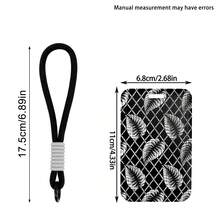 1pc Vintage Floral Pattern Card Holder With Short Wrist Strap Lanyard, Anti-Loss Student ID Card Protector, Cute Keychain Lanyard For Bus Card, Access Pass, Work Name Tag, Women's Gift - Multicolor - View 3