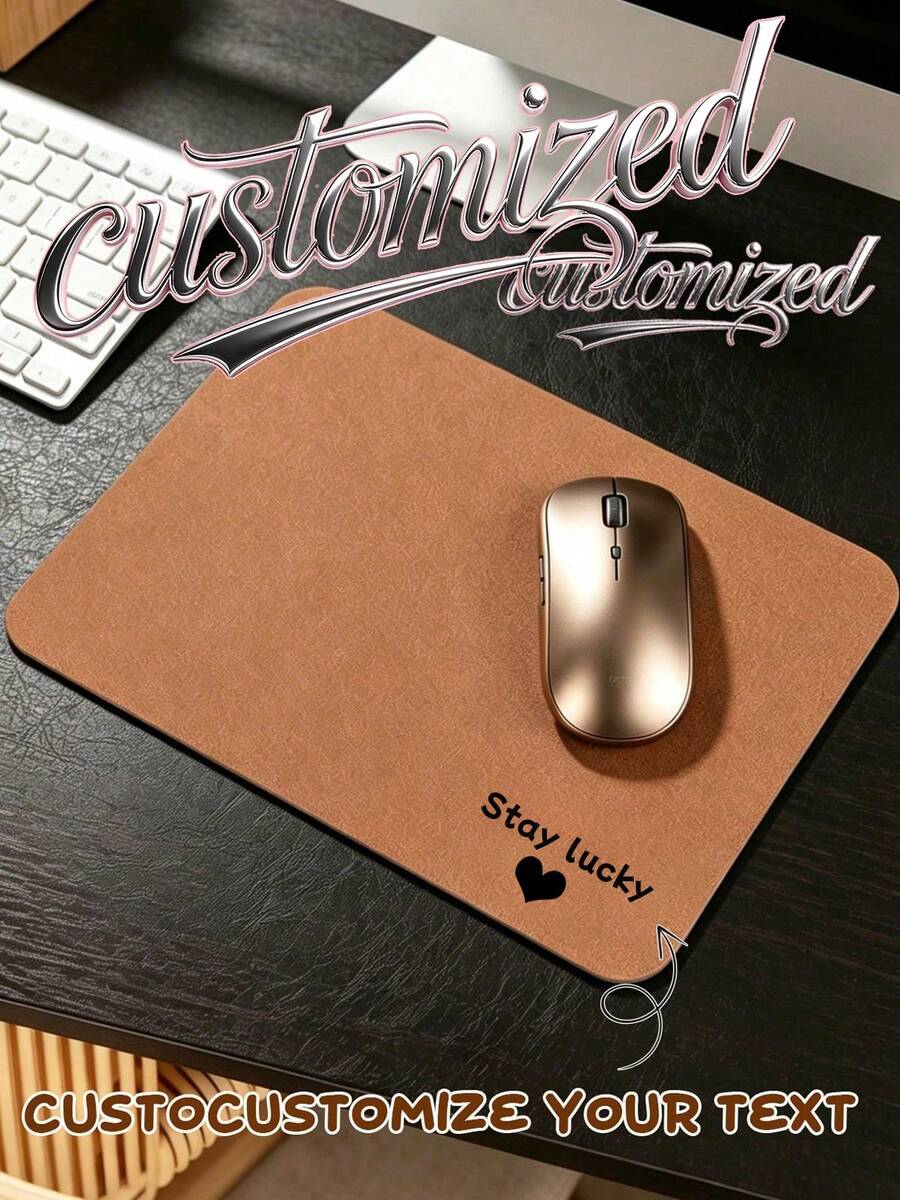 Customized Logo Mouse Pad, Personalized White Mouse Pad, Customized White Gaming Mouse Pad, Personalized Customization, Customizable, Christmas, Christmas Gift, Christmas Party, Square/Round, Anniversary, Living Room Decor, Birthday Gift, Suitable For Father, Mother, Friends, Colleagues, Office, Business Use - Multicolor - View 1