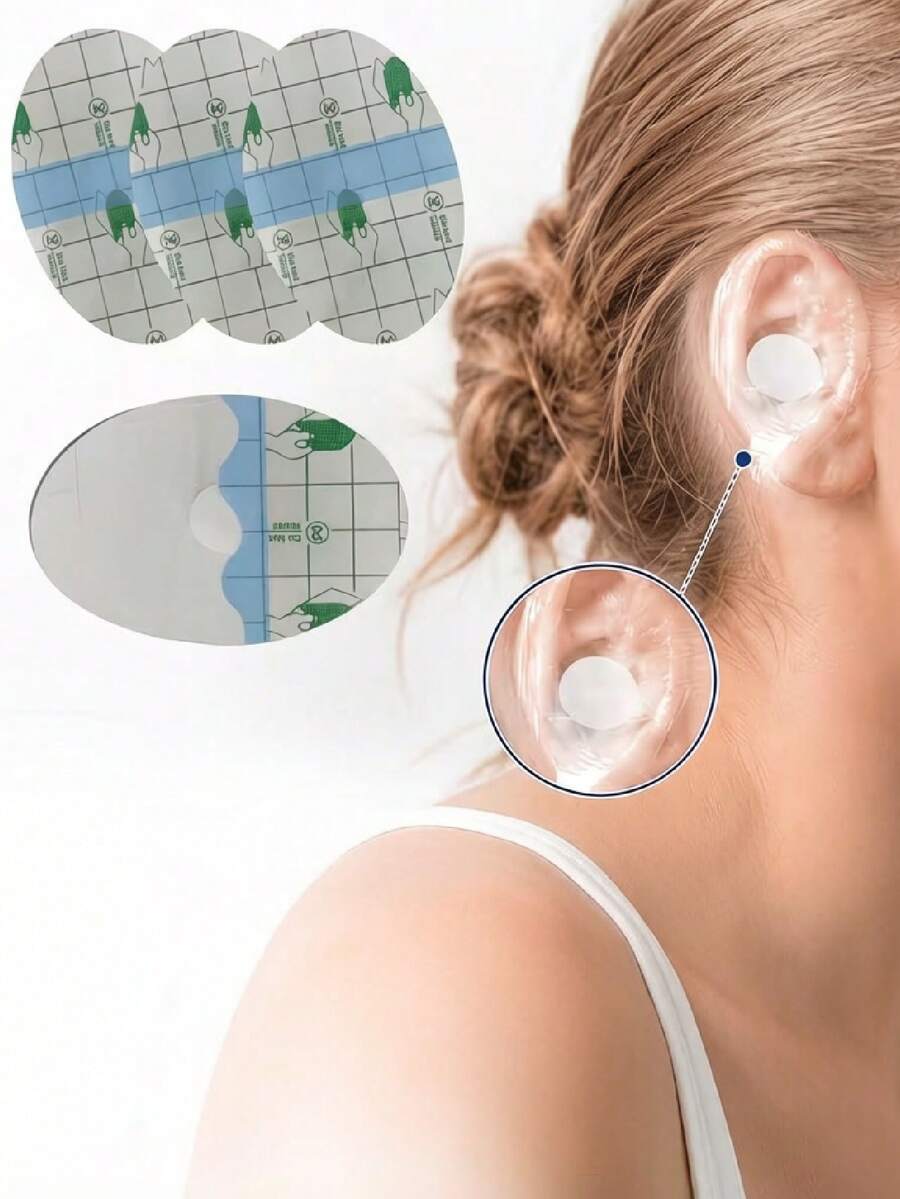20-80pcs Invisible Waterproof Transparent PU Film Ear Covers, Universal Household Adhesive Patches, Prevent Water Entry, Ear Protection For Bathing, Surfing, Diving, Swimming And Other Water Sports