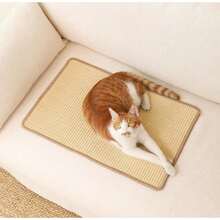 1 Packs Cat Scratching Mat, 15.7 X 7.8 Inch Natural Sisal Cat Scratch Pad Mats For Indoor Cats, Horizontal Cats Wall Scratcher Kitten Floor Rug With Sticky Tape, Furniture Protector - 20*40CM(7.87*15.75IN) - View 11