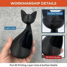 Maceta suculenta con forma de gato linda, contenedor de almacenamiento adecuado para artículos decorativos, joyas, bolígrafos, etc. Decoración de escritorio y alféizar de ventana - A - Ver 11