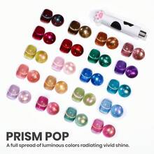 Beetles 8ML 20 Colors Gel Nail Polish Set, Nude Pink Green Blue Red Cat Eye UV Gel Polish With Base & Top Coat, All Season Manicure Kit For Beginners DIY Nail Art Home Gifts For Women - 20 Colors Prism Pop - 查看 3