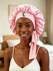1pc Women's Satin Bow Long Tie Sleep Cap, Adjustable Sleep Cap, Suitable For Curly Hair, Silky Anti-Static Night Headscarf, Sleep Hair Care Cap - Multicolor - View 6
