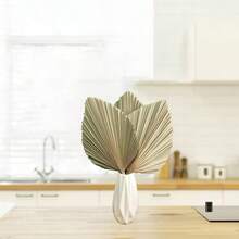10PCS Natural Rattan Dried Palm Fans - Suitable For Wall Decoration, Wedding, Holiday Parties, Decor - Multi-Holiday Use For Christmas, Easter, Thanksgiving - Dried Flower Fan Blowers - 30-50cm - View 4