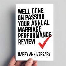 Anniversary Greeting Card – Humorous "Annual Marriage Performance Review" – Versatile Card Expressing Love And Care For Spouses, Partners, Or Friends – High-Quality Anniversary Card Suitable For Anyone - A - View 6