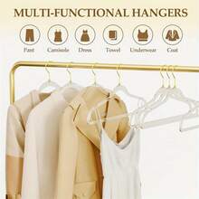 30pcs Windproof Shiny Crystal Acrylic Transparent Clothes Hangers - Gold - View 8