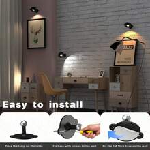 1/2PCS Rechargeable LED Wall Sconce, Magnetic Wall Light With Remote And Touch Control, 360° Rotating, 3 Color Temperatures, Dimmable Cordless Reading Light For Bedroom, Bedside And Hallway - 3 Color Temperature - View 7