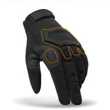 1 Pair Unisex Soft Shell Touchscreen Full Finger Tactical Gloves, Sports, Hiking, Fitness, Motorcycle Riding Gloves - Black - View 3