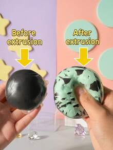 Mint Chocolate Crisp Ball Squeeze Toy, Super Soft Shell Filled Sensory Toy, Cracking Sound Stress Relief Toy, Anxiety Relief Hand Therapy Relaxation Toy, Suitable For Teens And Adults Office Desk Daily Leisure Stress Relief Toy, Due To Lighting, Monitor And Other Reasons, There May Be Slight Color Difference Between The Actual Product And The Image - Multicolor - View 3