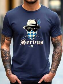 Men's Summer Casual Sports Fashion T-Shirt, Cotton Blend, Soft, Breathable, Loose Fit, Regular Fit Crew Neck T-Shirt, Fashionable Business Casual Styl - Weiss - Übersicht 9