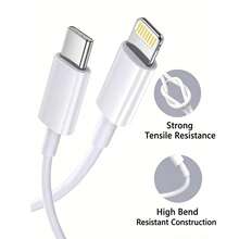 Official MFi Certified 20W PD Fast Charging Cable, And Reliable. Durable And Flexible Tangle-Free Design, Prevents Breakage And Clutter. Type-C To Lightning Interface, Essential For Spring/Summer - Multicolor 2 - View 2
