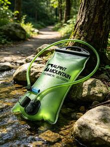 Alpint Mountain 1pc 2L Leak-Proof Durable Water Bladder With High-Flow Bite Valve, Quick Connect And Slide Seal, Suitable For Hiking And Cycling Backpacks, Fit For Cycling, Hiking, Running, Climbing, PEVA Material - Multicolor - View 14