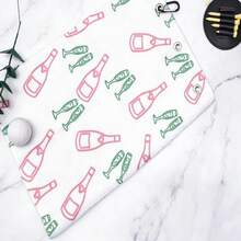 Golf Towel Pink & Green Champagne & Flute All-Over Print Golf Club Towel With Grommets - Golf Bag Printed Golf Towels, Funny Golf Towel, Accessory For Men & Women, Birthday Gift For Golfer,Estilo Coreano - Multicolor - View 8