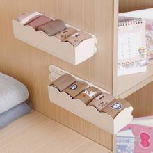 2pcs/Set Drawer Storage Basket Slide Rail, Adhesive Drawer Guide Rail, Pull-Out Basket Track Plastic Accessories, Multi-Purpose Kitchen Bedroom Dorm Storage Box Rail Strip, Suitable For Kitchen, Bedroom, Drawer Storage Accessories - B - View 8