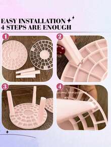 1pc Cosmetic Storage Rack, Multi-Functional Detachable Organizer, Desktop Makeup Brush Holder With Compartment Storage Box Plastic Cosmetic Organizer For Lipstick, Jewelry, Dressing Table And Dressing Room, Suitable For Eyebrow Pencil, Lipstick, Brushes And Makeup Supplies, Living Room, Kitchen, Bathroom, Bedroom And Other Places, Perfect Gift For Valentine's Day And Thanksgiving, Sturdy Cosmetic Dressing Table Organizer - Multicolor - View 9