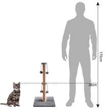74 CM Cat Tree Scratching Post Bed Activity Centre Toys Sisal Play Scratcher - 1 Toy Ball Cream - View 7