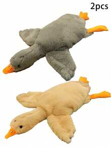 1 Conjunto Boneca de Pato Fofa de Pelúcia, Branca/Cinza/Marrom, Adequada para Gatos e Cães Brincarem, Ajuda Cães a Brincar e Gastar Energia, Adequada para Animais de Estimação Médios e Pequenos (Animais de Estimação Grandes Podem Morder e, portanto, Não é Recomendado para Animais de Estimação Grandes) - Multicolorido - Visão 22