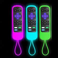 3-Pack Multi-Color Glow-In-The-Dark Silicone Protective Covers With Hanging Lanyards, Suitable For Remote Controls. Glowing Effect For Easy Finding, Hanging Lanyard For Convenient Storage, Semi-Enclosed Design Effectively Protects Against Impact And Prevents Accidental Drops. - Multicolor - View 1
