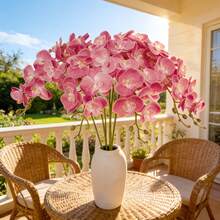 1/6pcs Artificial Orchid Flowers, Large Vivid Phalaenopsis Orchid Flower Stems, Classic Style Artificial Orchid Branches, Decorative Silk Phalaenopsis Flowers, Ideal For Home Decor, Weddings, Halloween And Thanksgiving - Phalaenopsis Orchid - View 11