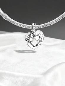 1 Peça Pingente Minimalista Único de Prata Esterlina 925 com Flor de Primavera e Coelho Mãe, Pingente DIY, Joia Requintada, Presente Adequado para Mulheres ou Homens - juntar - Visão 6