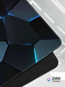 1pc Geometric Game Competitive Mouse Pad, Non-Slip Rubber-Soled Large-Size Table Pad, Durable Sewing, Back-To-School Study, Office Use, Room Decoration - View 3