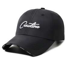 American Vintage Letter Baseball Cap For Women, Oversized Deep Fit, Wide Brim Baseball Cap, Versatile Large Head Circumference Face-Slimming Cap - A - View 12