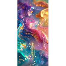 5D DIY Full Round Diamond Painting Dreamy Gradient Purple Blue Pink Fluid Art Frameless Diamond Painting, Home Opening Gift - round diamond - View 1