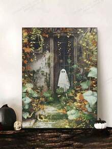 5D Diamond Painting | Halloween Forest Ghost Wall Art Diamond Painting, Adult Version, Mysterious Nature Inspired Handmade Wall Decor. DIY Mosaic Kit, Diamond Painting Helps Relax, Cultivate DIY Skills And Concentration, Best DIY Holiday Gift. - round diamond - View 1