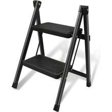 2 Peldaños Taburete Escalera Plegable, Taburete o Soporte de Exhibición Portátil, Ligero Escalones Antideslizante multifuncional para Hogar, Cocina, Oficina (escalera de 2 peldaños) - escalera de 2 peldaños - Ver 1