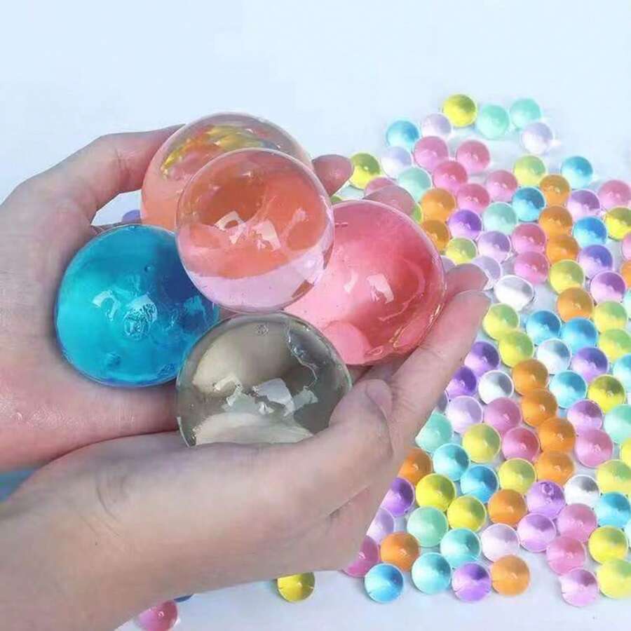 450pcs Giant Water Beads, Extra Large Water Gel Beads, Rainbow Mixed, Absorb Water And Expand, Suitable For Vase Filling, Wedding And Home Decor, Halloween Decoration - Jumbo Water Beads - View 1