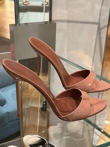 Nude Color High Heel Sandals For Women, Elegant Pointed Toe Strappy Stilettos For Summer, Sexy Open Toe Slide Sandals [This Style Runs Small, Please Refer To The Size Chart When Ordering] - Coral Pink - View 11
