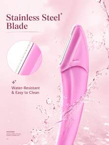 ROCK SWEET Heart-Shaped Eyebrow Comb Grooming Set, Dual-Head Eyebrow Trimming Scissors And Comb, Eyebrow Grooming, Beginner Tools - Hot Pink - View 3